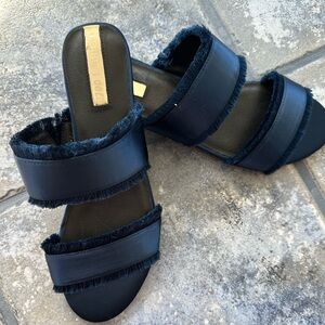 Kenneth Cole dark blue/teal  slide sandals/mules